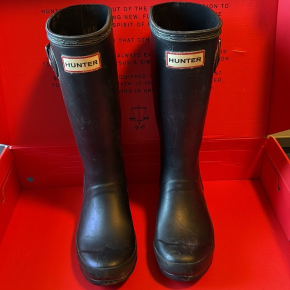 Hunter original kid rain boot  boots size 2 balck - Picture 2 of 5
